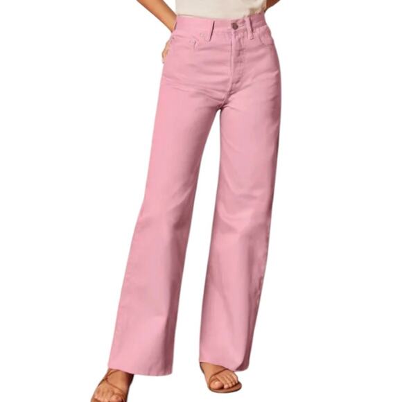 NWOT Boyish - The Charley Wide Leg Tickled Pink Jeans – Sz 27 - Picture 1 of 13